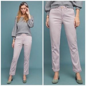 Chino by Anthropologie, Classic Relaxed Pants - Cute Lavender Color!